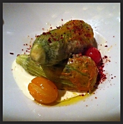 Zucchini Blossoms at Élan | YELP, Justin H.
