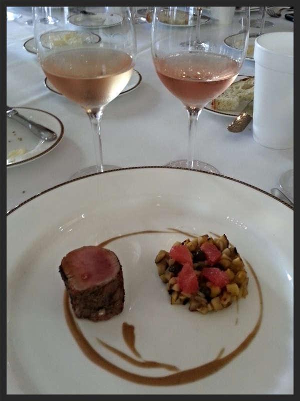 Ember Roasted Pork with Chestnuts, Grapefruit and Truffle with Rosé | Foodable WebTV Network