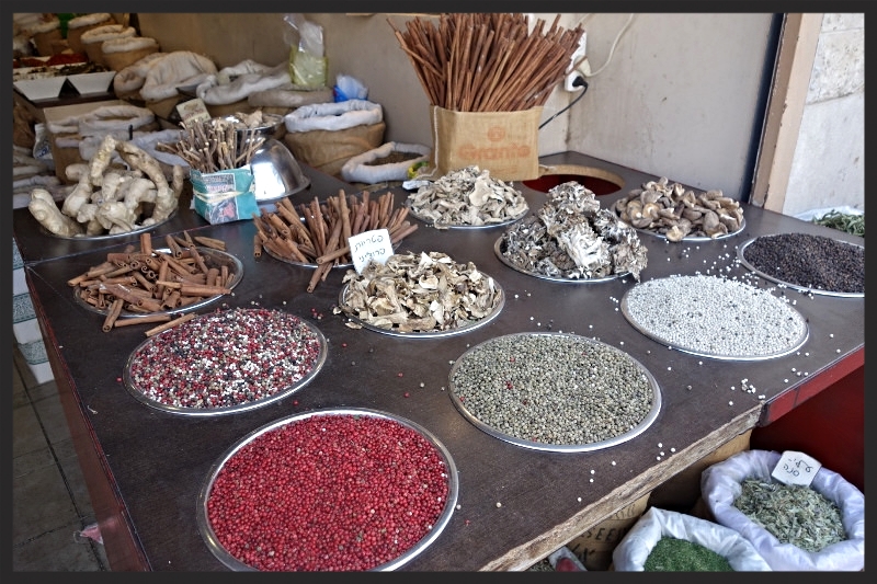 An array of ingredients at the Machane Yehuda Market | Foodable WebTV Network 