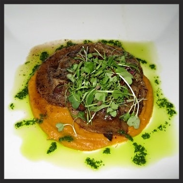 Duck confit gyoza w/soy brown butter, pumpkin puree & crushed almonds at SUSHISAMBA | YELP, Jaye V. 
