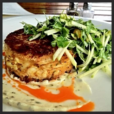 Crab cake, citrus salad at Steak 954 | YELP, Tony Y. 