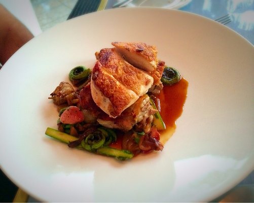 Oven Roasted Chicken from Scarpetta, Chef Compton's previous restaurant | YELP, Pooja M. 