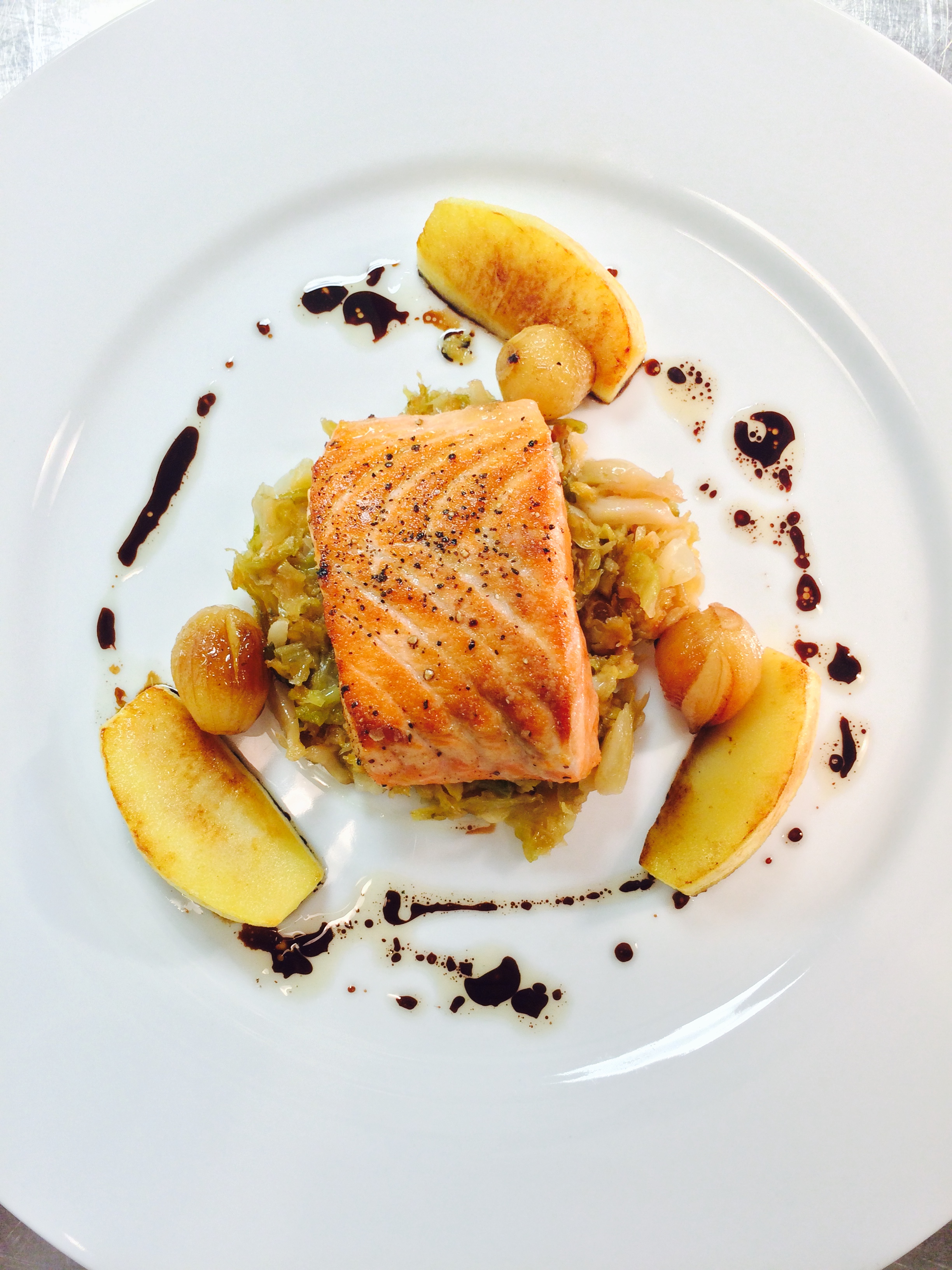 Salmon cabbage with apple | Courtesy of Chef Sebastien Rondier