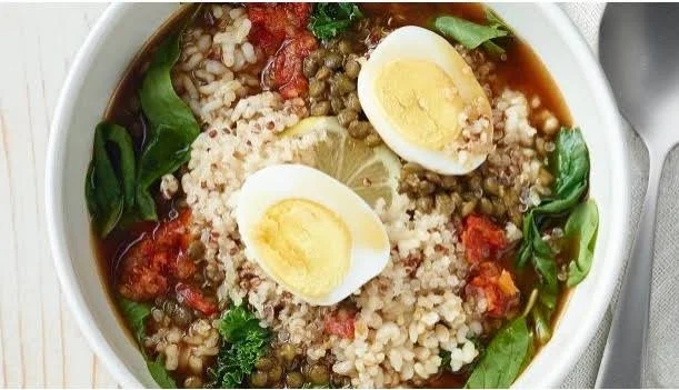 Panera's lentil quinoa bowl with cage-free egg | Credit: Panera Bread