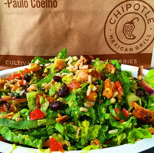 A burrito bowl from Chipotle | Credit: Instagram @florida_foodie