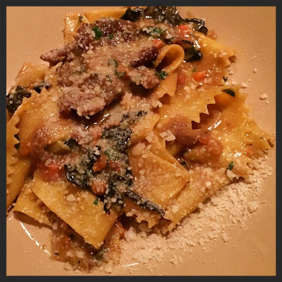 Wild boar pappardelle at Giulia | Instagram @kdexperience