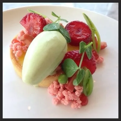 Lemon curd tart at Launderette | Yelp, Catherine T.