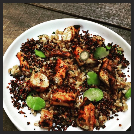 Chilled octopus with crunchy quinoa and farro at Balena | Instagram @mcote685