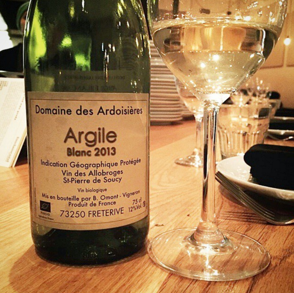A light, "minerally" white on Fundamental L.A.'s wine list: Ardoisieres Argile Blanc 2013 | Instagram @fundamentalla