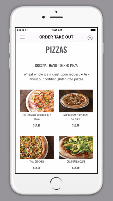 Screenshot of CPK Pizza Dough® Rewards Mobile App | California Pizza Kitchen