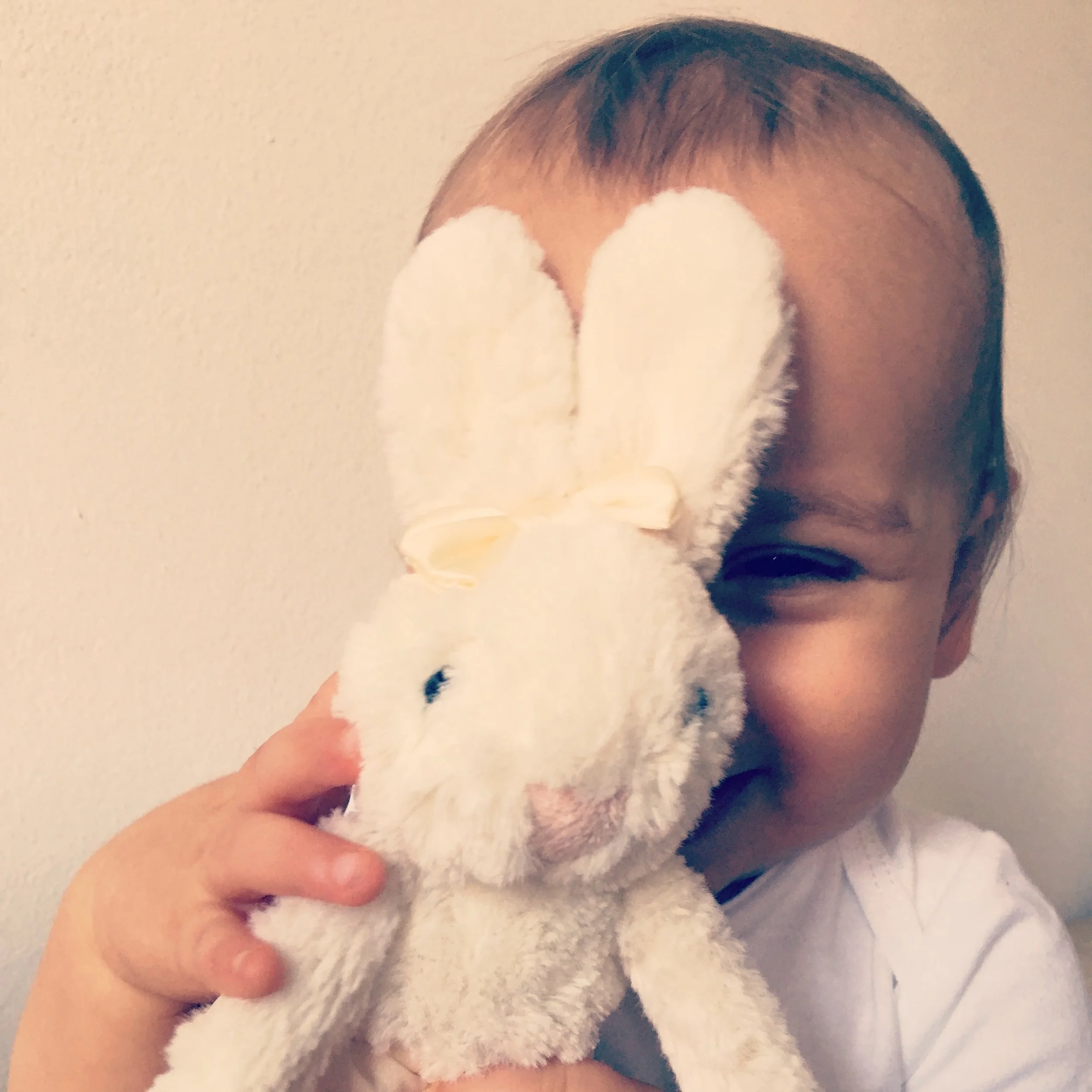 Baby and bunny