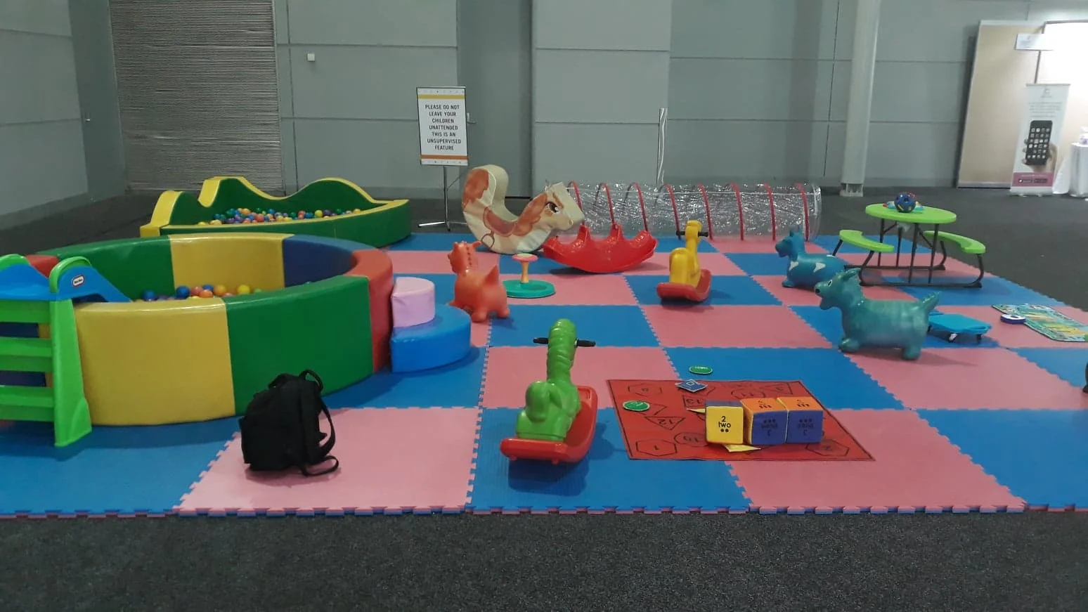 Brisbane Baby & Toddler Show - softplay area setup