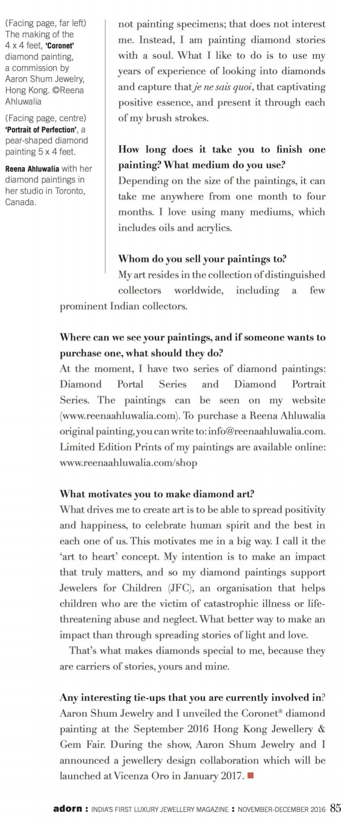 The Art And The Artist Reena Ahluwalia Featured By Adorn