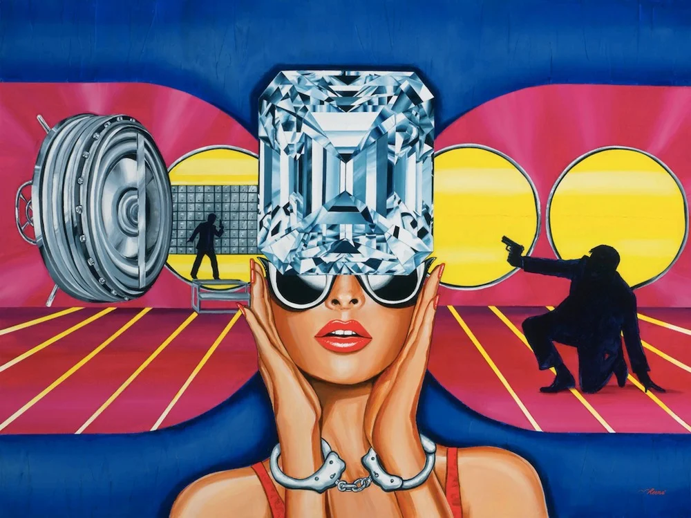 The Portal of Temptations. 30 x 40 inches. Painting by Reena Ahluwalia.