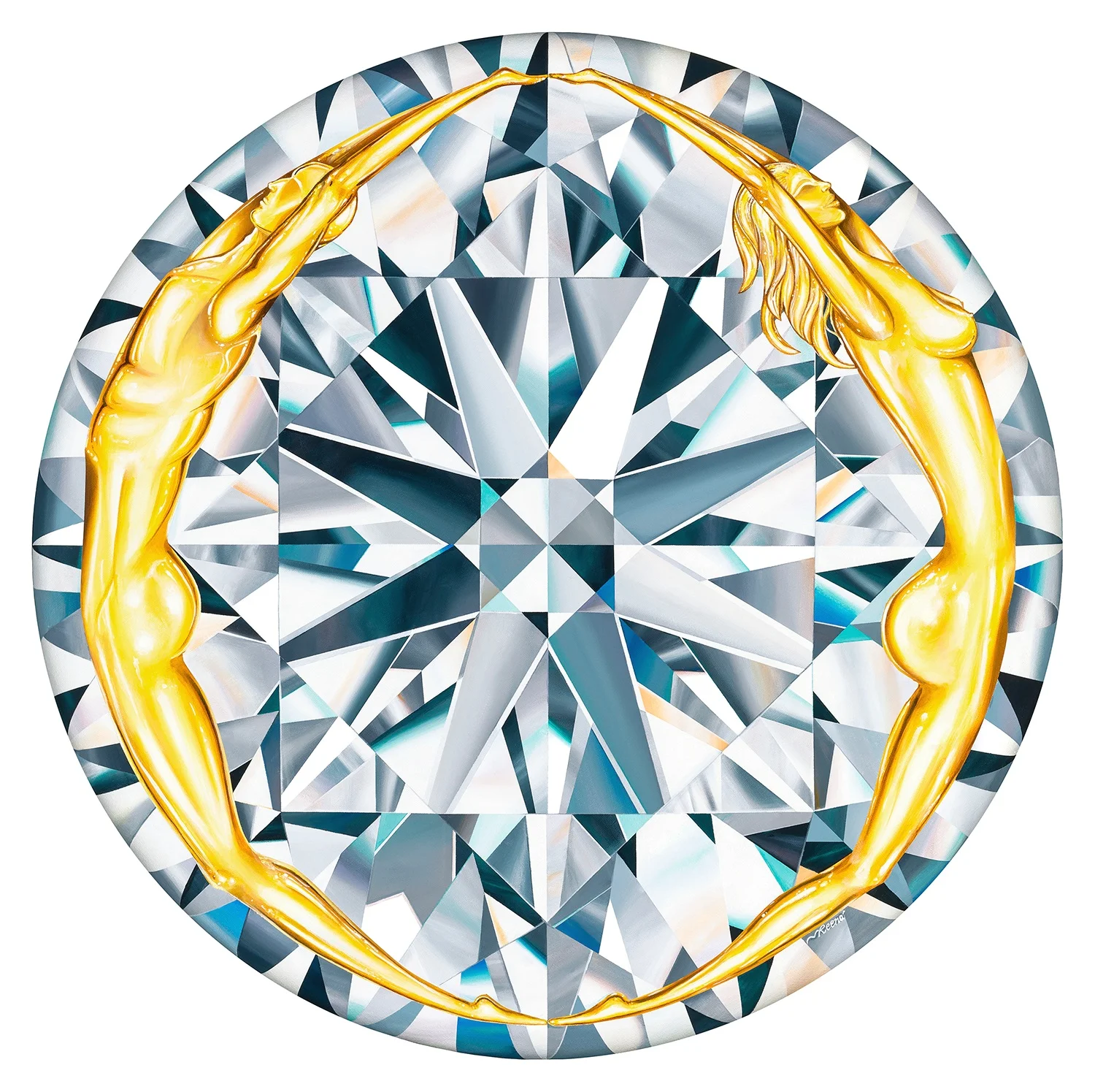 Zenith. Diamond Painting by Reena Ahluwalia. 30 inches.