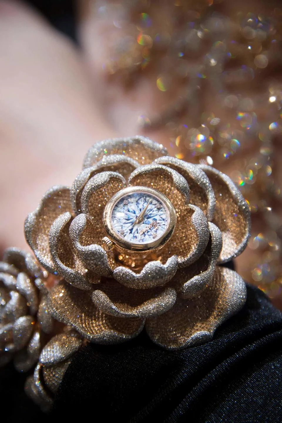 The Guinness World Records CORONET 'Mudan' diamond watch features 15,858 diamonds - most diamonds set in a watch. Image: AFP