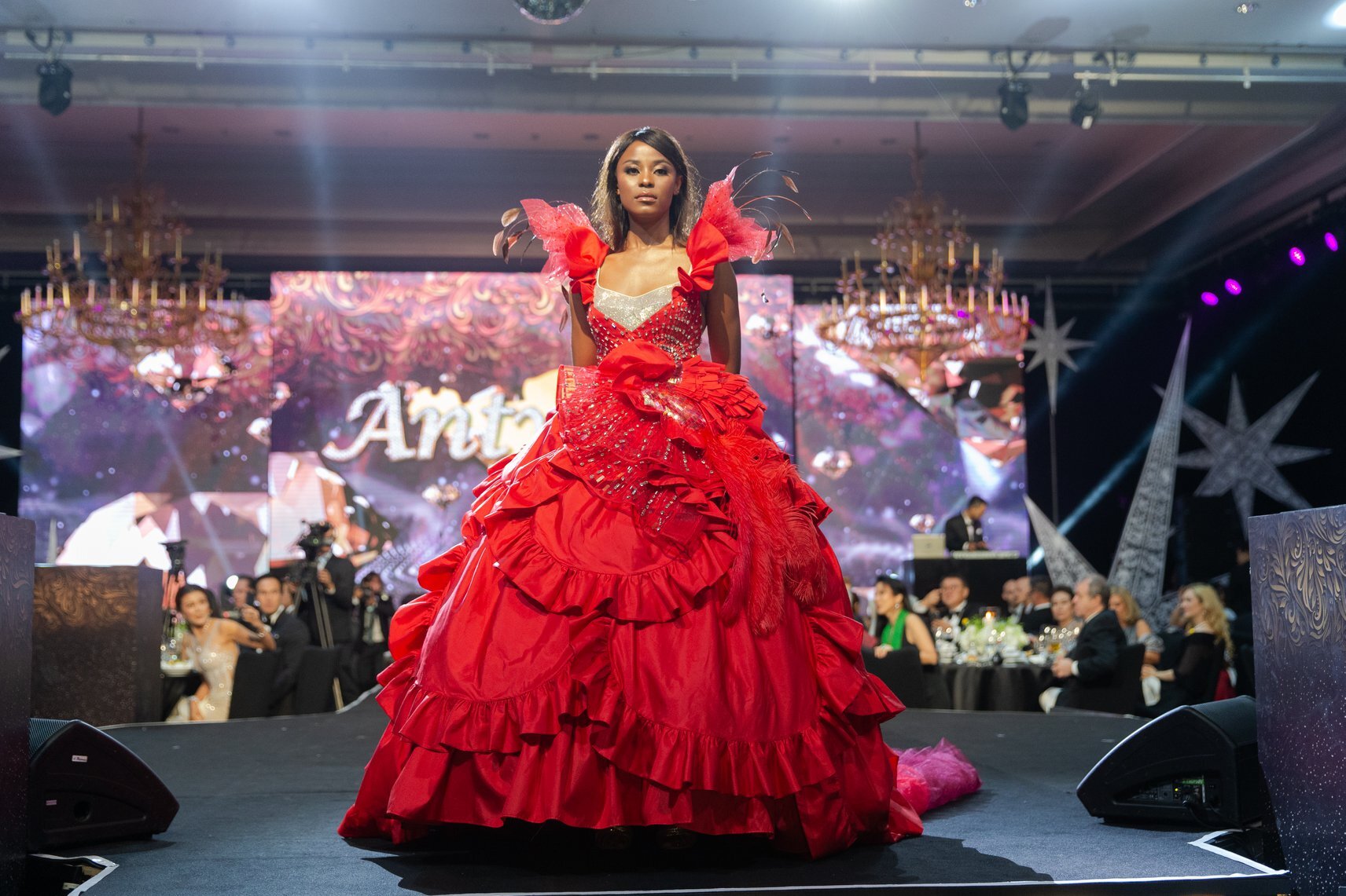  Miss Lesotho, Palesa Makara at the Simply Exceptional Gala hosted by Mouawad in Bangkok. 