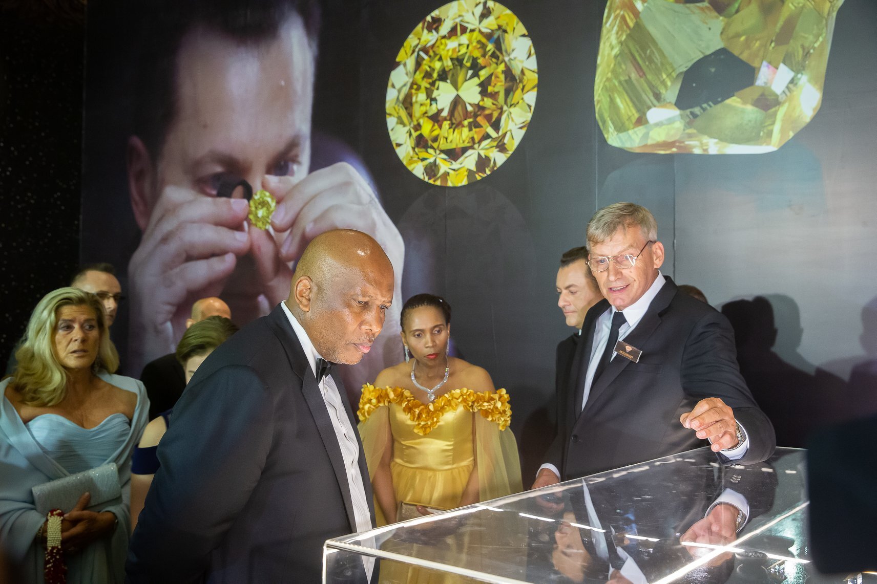  HM King Letsie III and HM Queen Masenate Mohato Seeiso of Lesotho and HRH Princess Lea of Belgium at the Simply Exceptional Gala. 