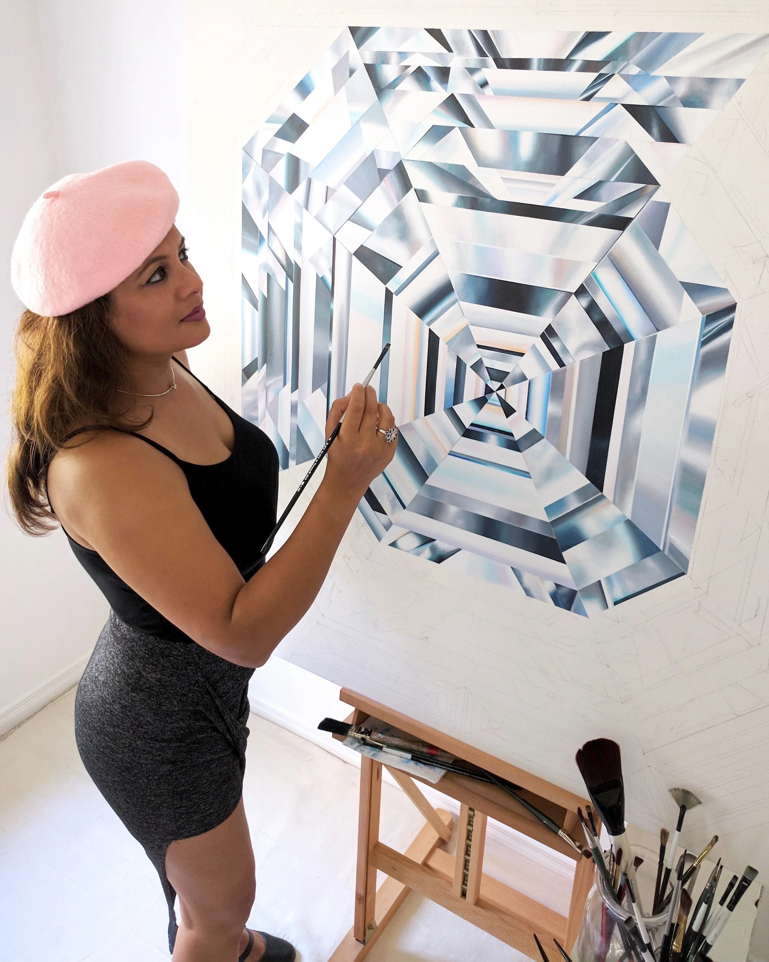 Asscher Cut_Diamond Painting_Reena Ahluwalia_Entranced_process2.jpg