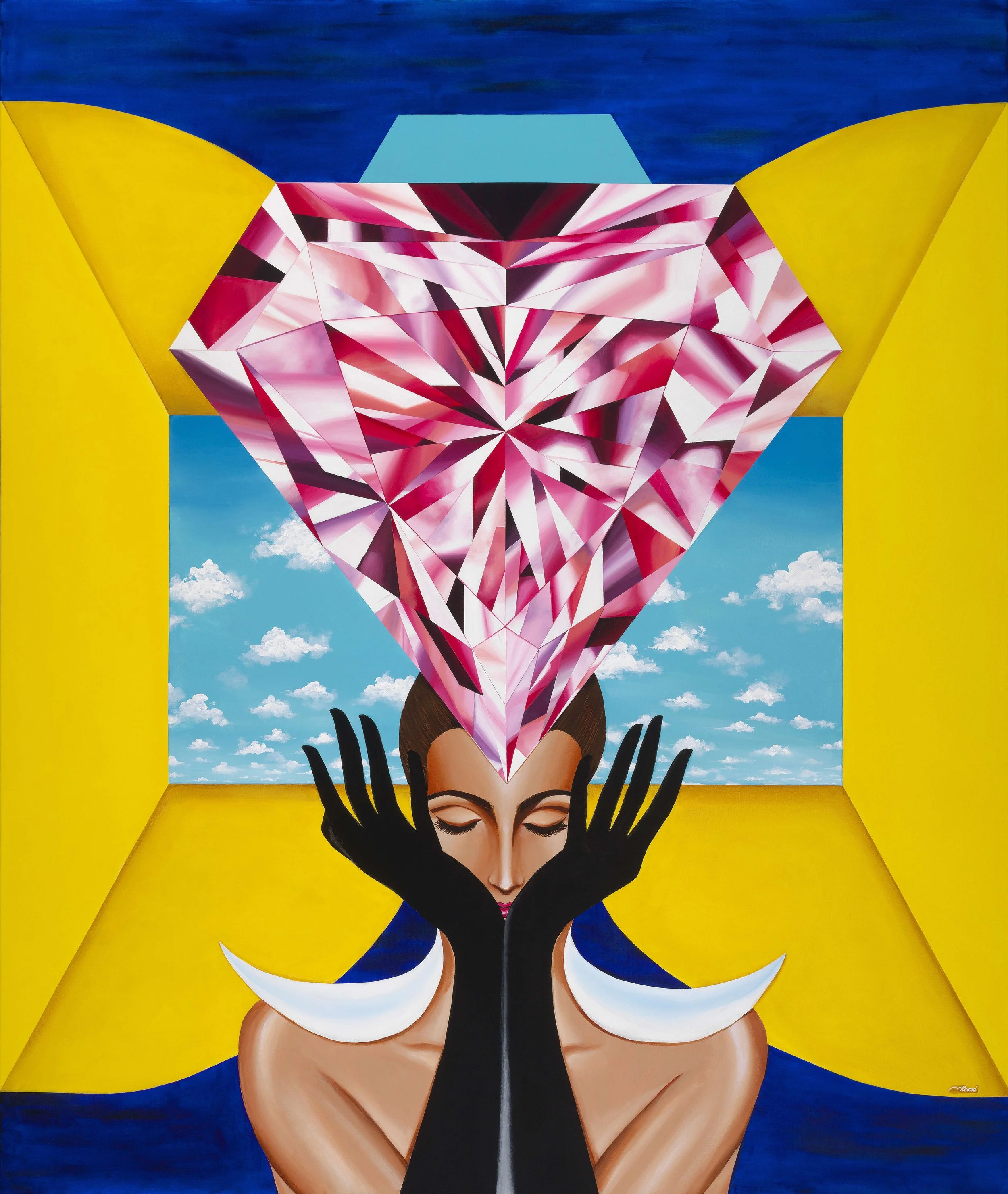 “The Portal of Empowerment” painting on canvas by Reena Ahluwalia