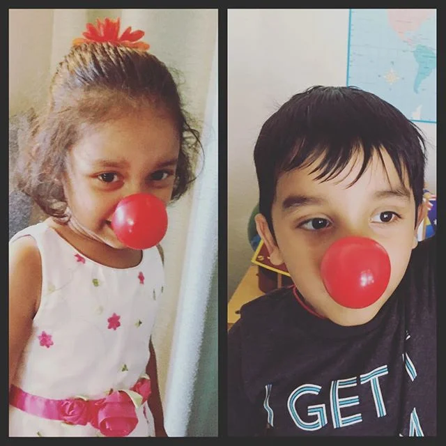 #rednoseday ❤️ #help stop #childhunger #poverty 🌎 #world #montessori #humanity #summer #school #preschool #kindergarten #bekind #nature #art #painting 🎨