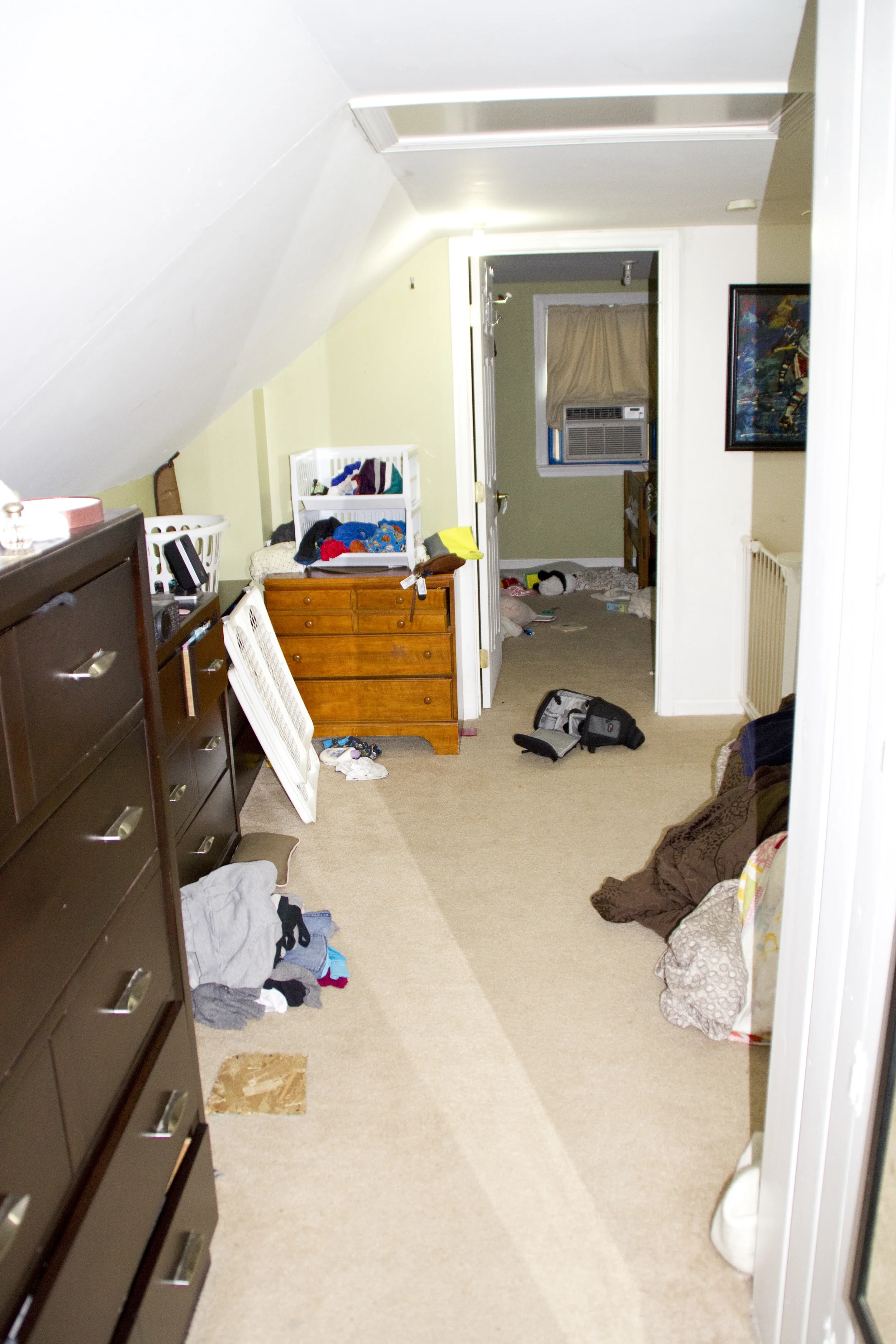 Here's the view opposite the stairwell.