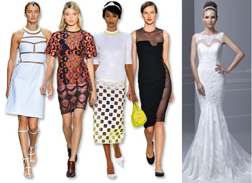 How fashion trends translate to Bridal Attire #peekaboo – via Ellie's Bridal Blog