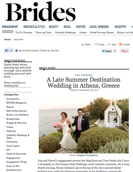 Late summer destination wedding in Athens, Greece