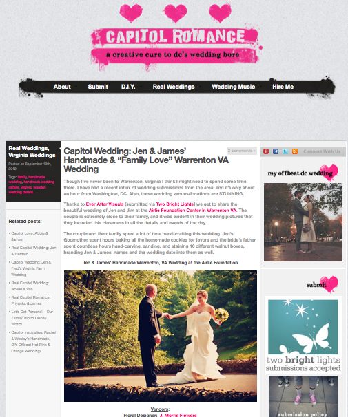 Capitol Wedding: Jen & James’ Handmade & “Family Love” Warrenton VA Wedding