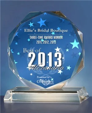 Ellie's Bridal Boutique Receives 2013 Best of Alexandria Award