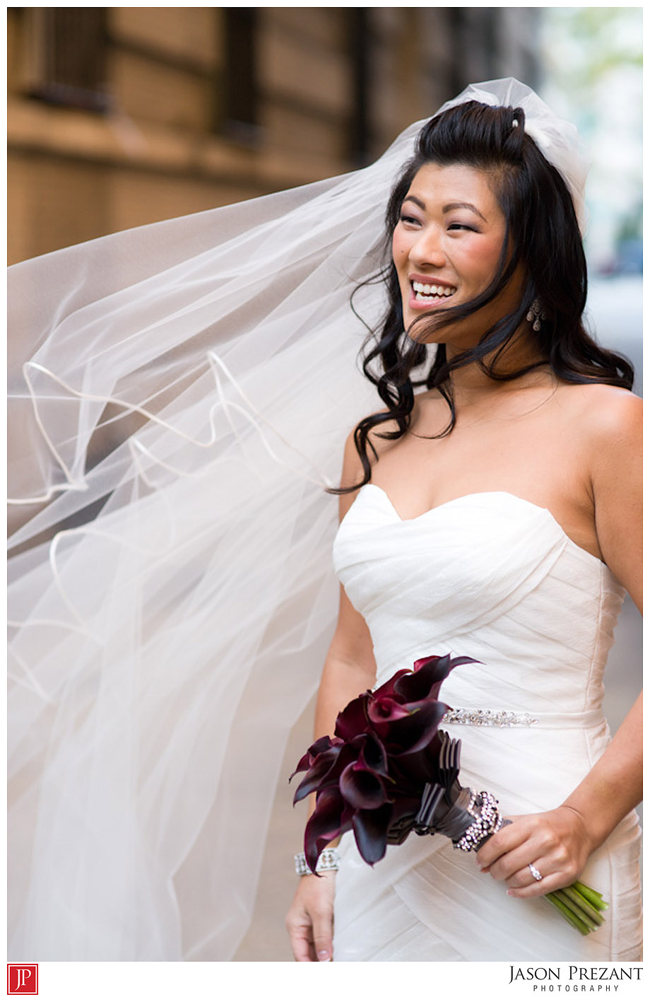  Jen's veil (&amp; awesome earrings I wish you could see here) 