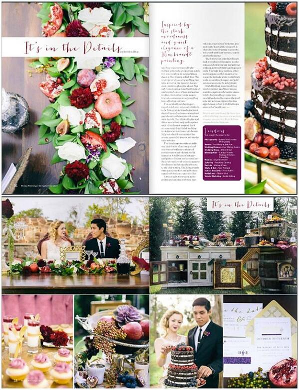 Ellie's Bridal gown features in Winery Weddings Magazine