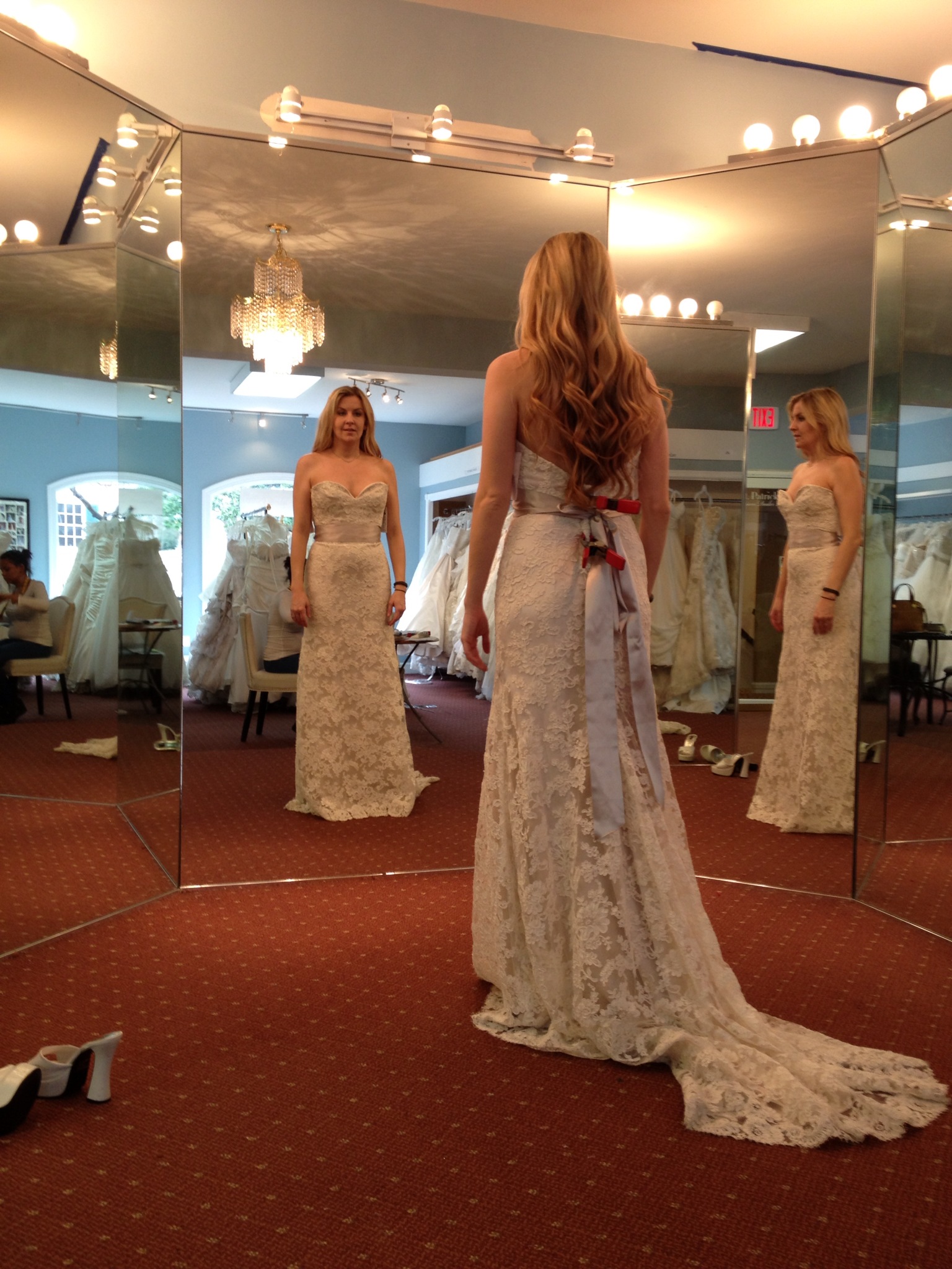 Envisioning the gown she asked for.