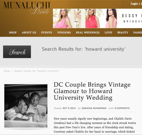 DC Couple Brings Vintage Glamour to Howard University Wedding