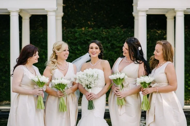 Andrea & her bridesmaids on February 14, 2015 ♥ Riverland Studios at the William Aiken House (Charleston, SC)