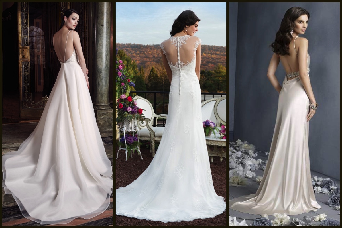 LOOK AT THAT BACK! Low backs, illusion backs, all of it is just so stunning. Definitely worth it for your audience as you are saying your I Do's.