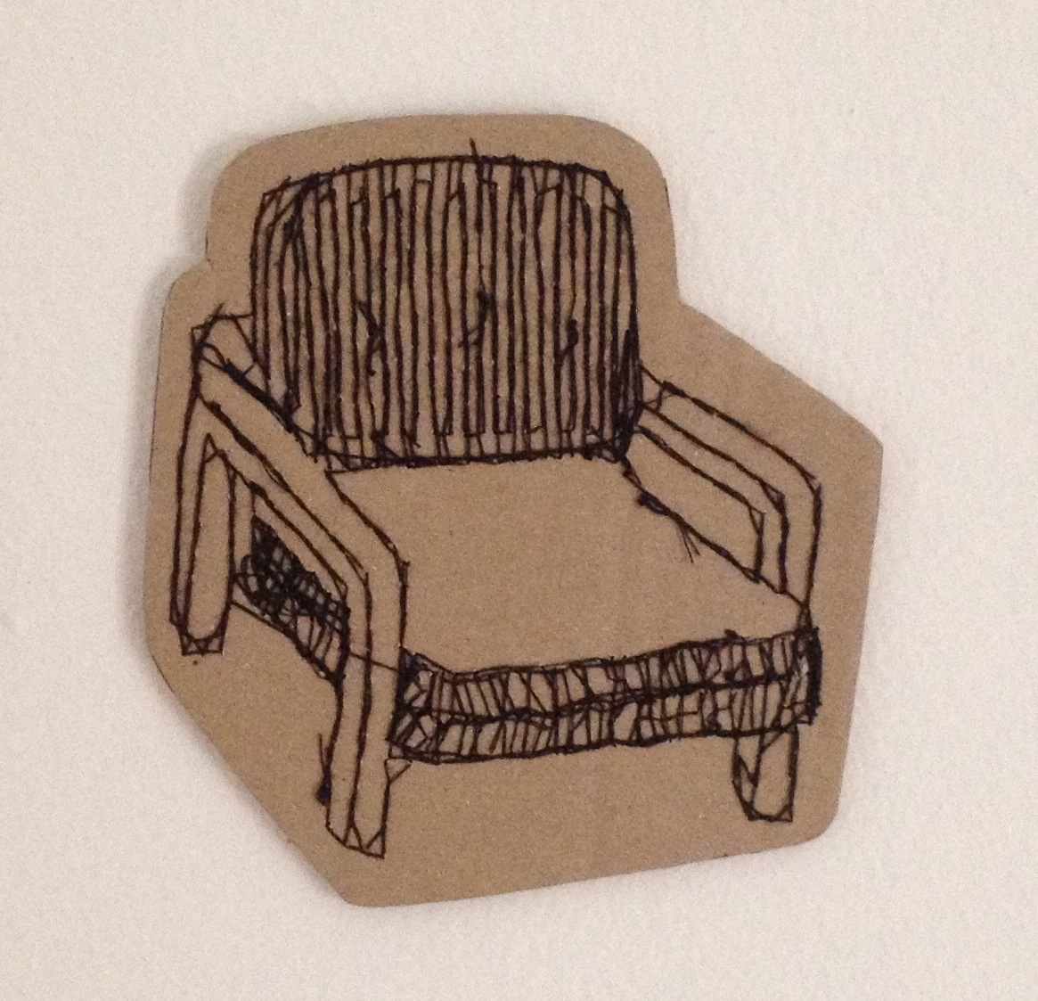 Grand comforter (black) 2011 2 of 3 (edition 1/3) Recycled brown cardboard and cotton thread, approx. 20cm x 20cm each