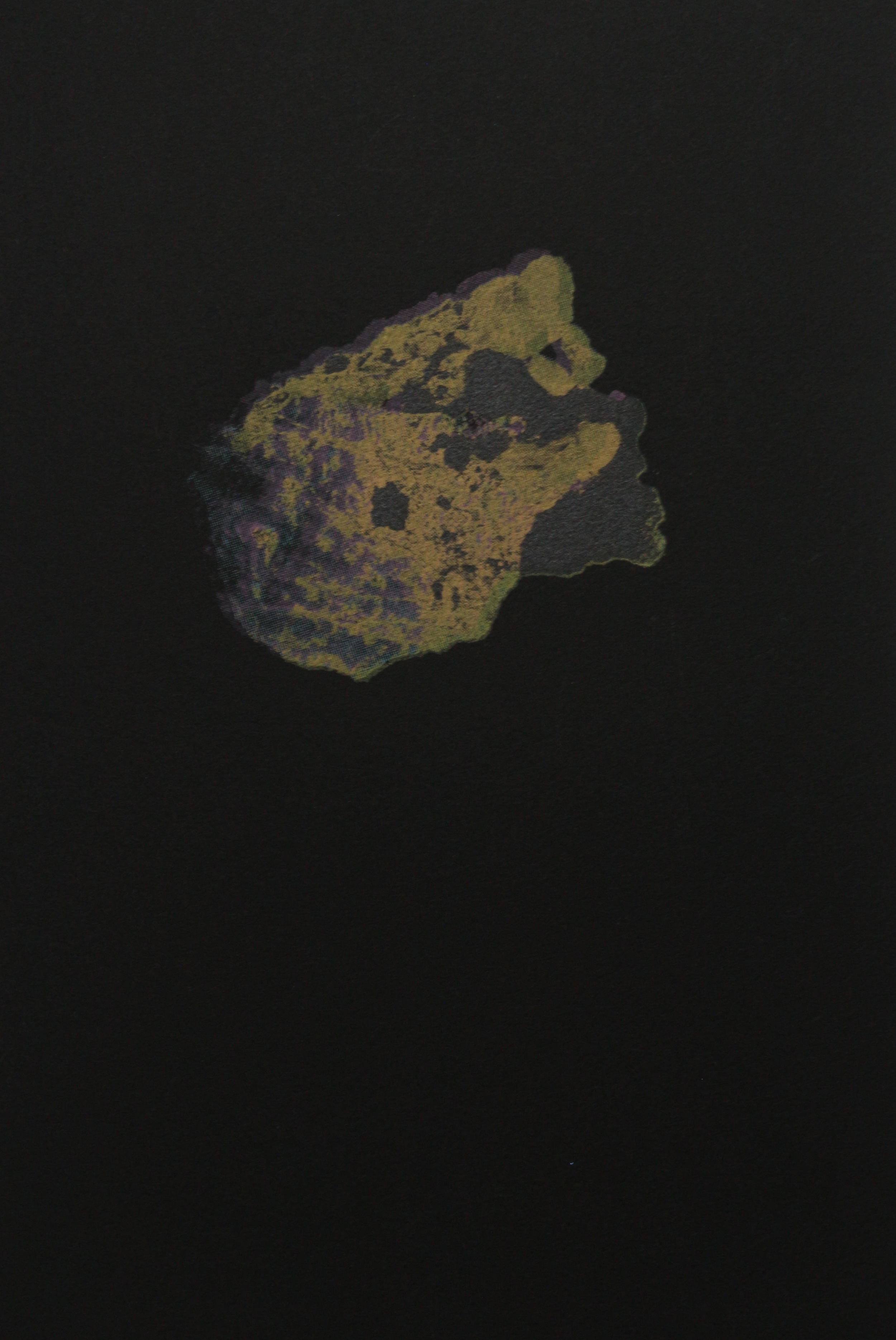 Memory orbs (minerals) 2014-2015 1 of 9 (edition 3/3), screen print on black somerset paper, 18cm x 29cm each