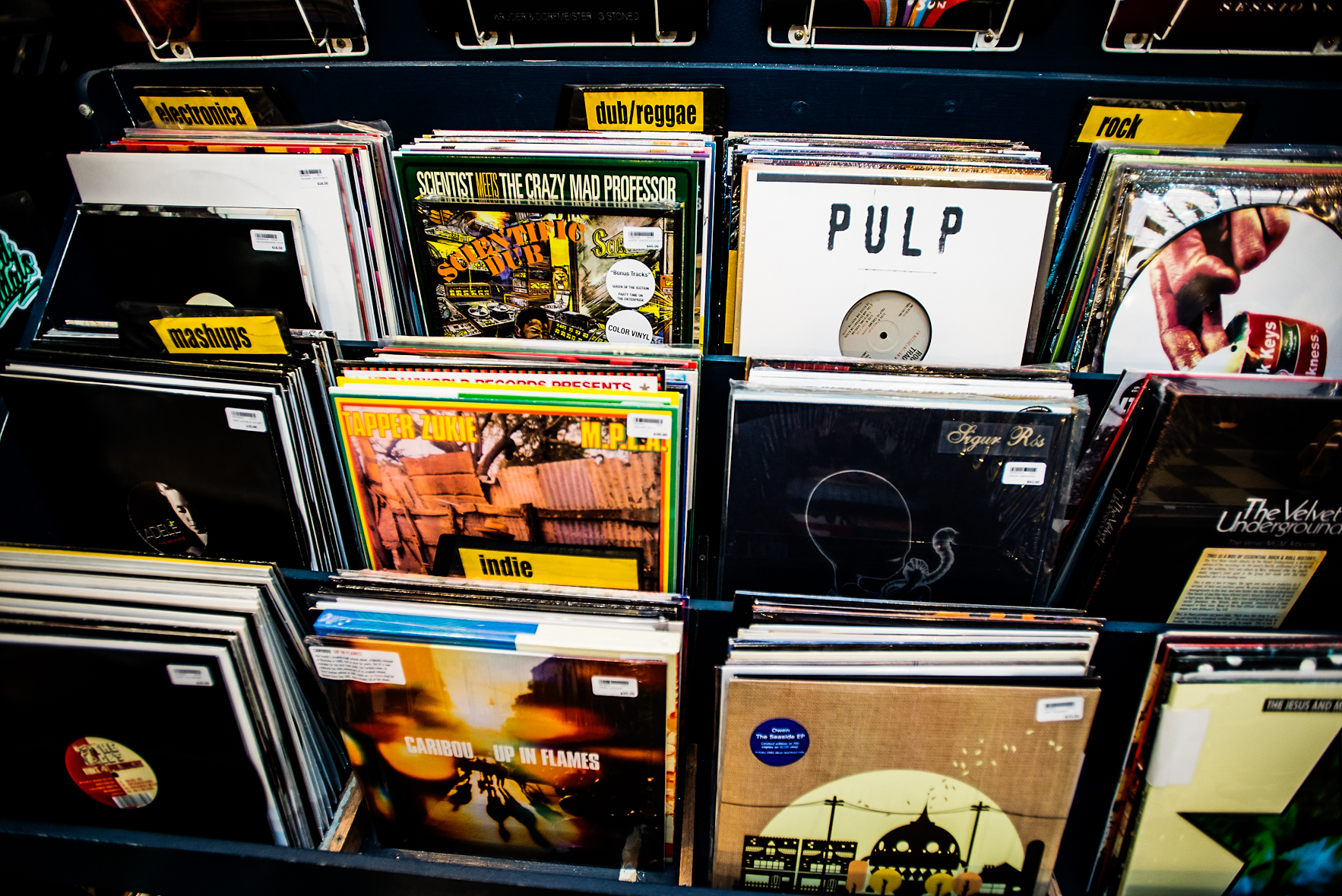 Wall Racks: Record Store, Darlinghurst.