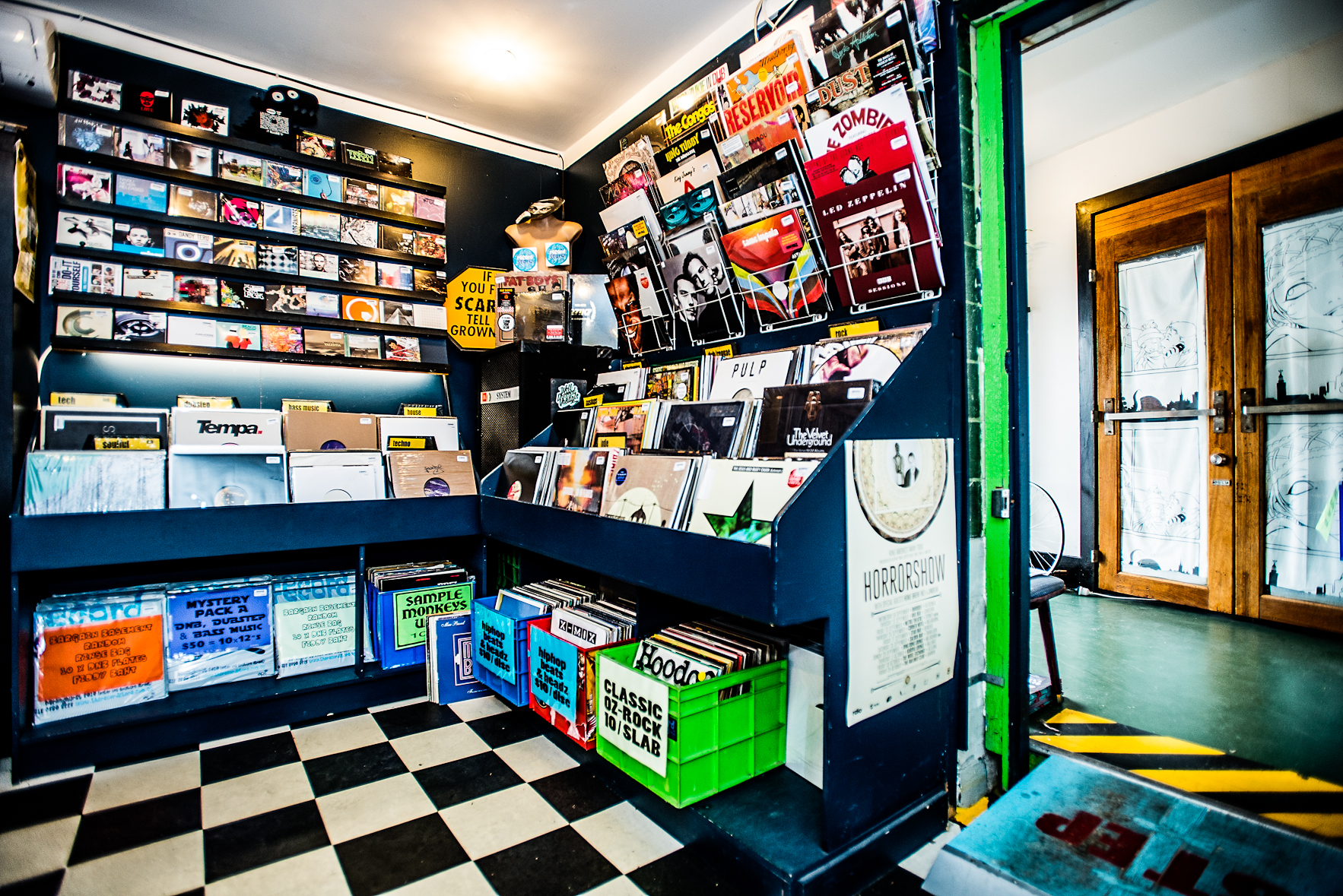 Vinyl Shelves: Record Store, Darlinghurst.