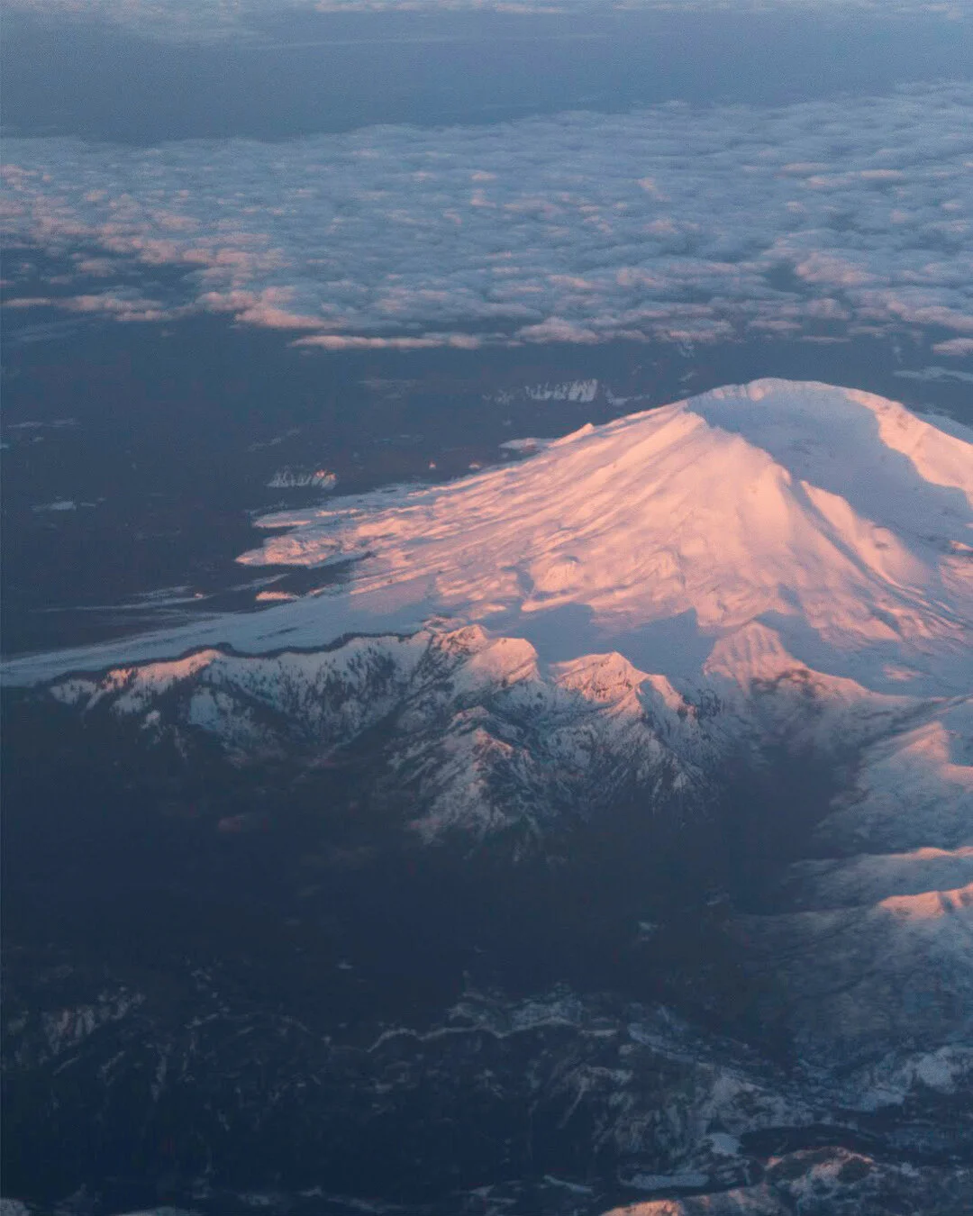 Sunrise bathing Mount St. Helens