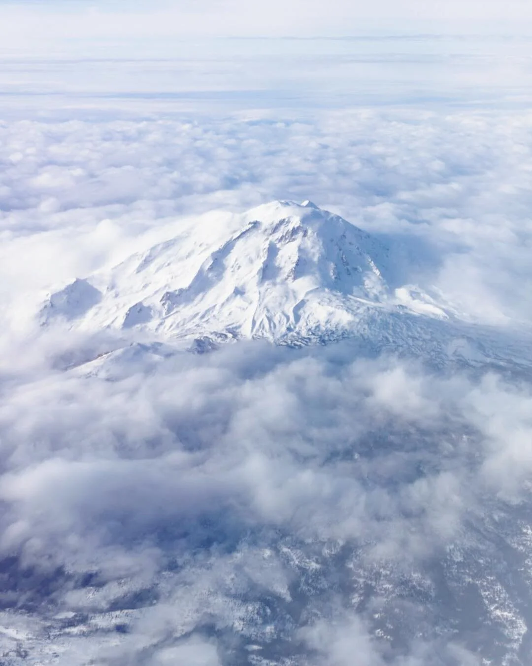 Storms breaking across Mt. Adams