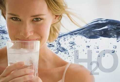 Drinking water can make your skin glow. Dehydration can make your skin looks flaky and less elastic.