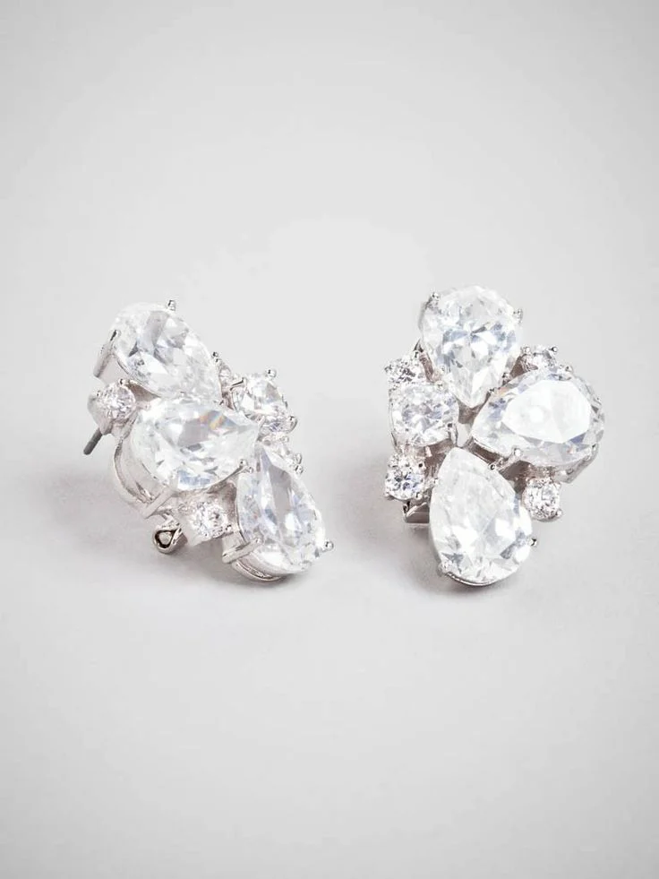 Crystal Tear Cluster Studs.jpg