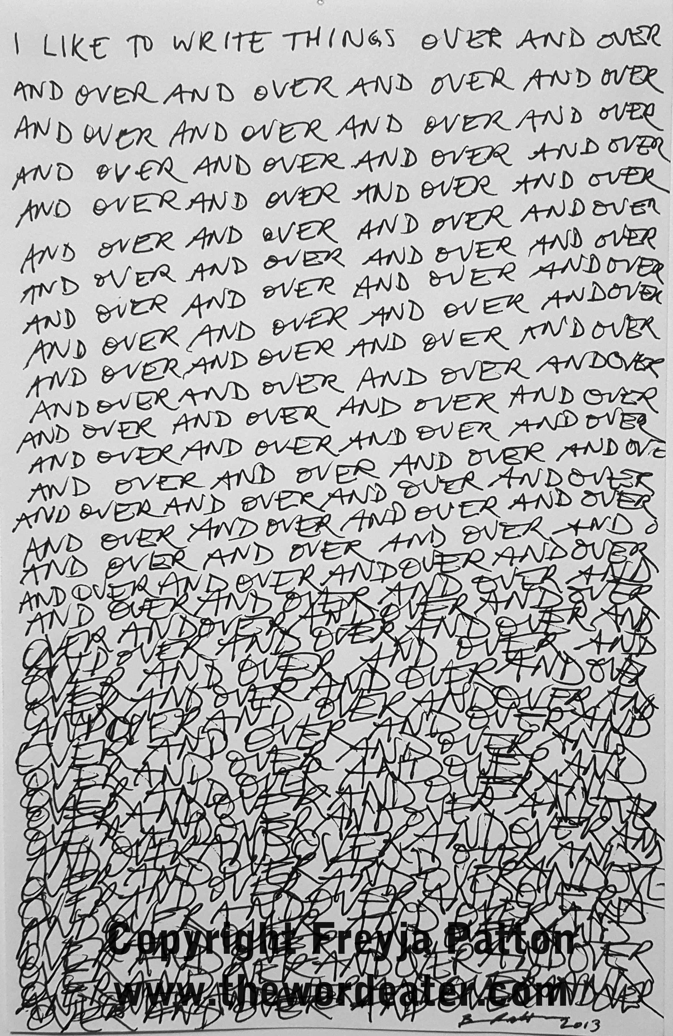 I like to write things, 2013