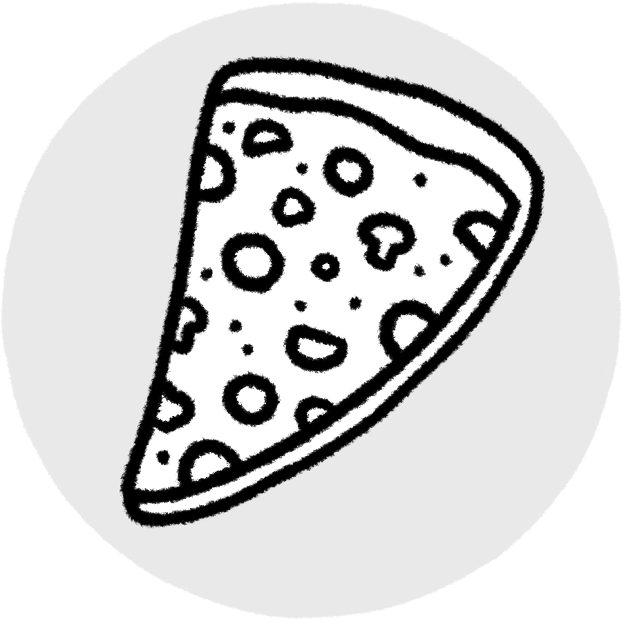 PIZZA (b/w)