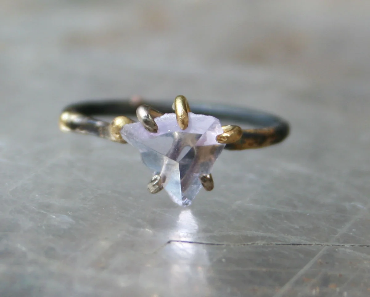 Rose de France Amethyst Small Stone Rings
