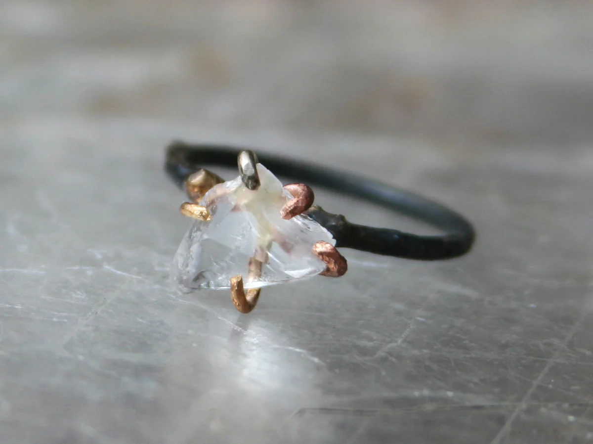 Goshenite Small Stone Ring