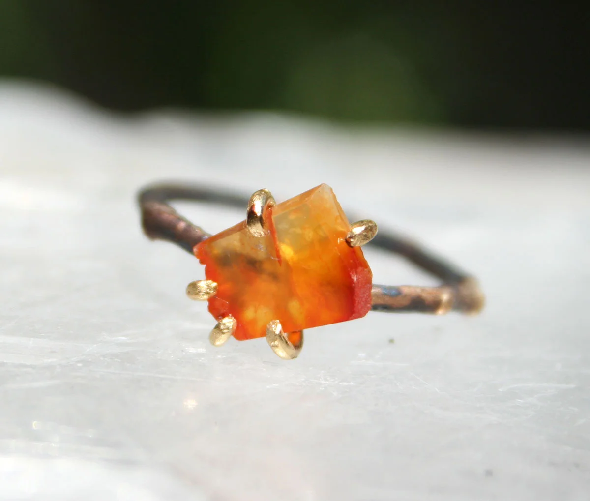 Oregon Carnelian Small Stone Rings