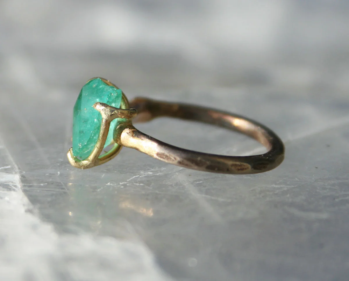 Zambian Emerald Small Stone Ring